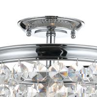 Three Light Semi Flush Mount by Crystorama - Archer Collection, Polished Chrome Finish - 783-CH-CL-MWP