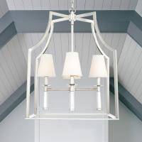 Four Light Chandelier by Crystorama - Baxter Collection, Polished Nickel Finish - 8864-PN