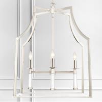 Four Light Chandelier by Crystorama - Baxter Collection, Polished Nickel Finish - 8864-PN