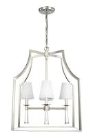 Four Light Chandelier by Crystorama - Baxter Collection, Polished Nickel Finish - 8864-PN