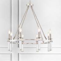 Eight Light Chandelier by Crystorama - Baxter Collection, Polished Nickel Finish - 8867-PN