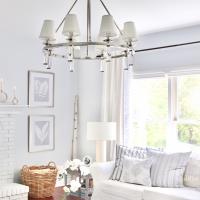 Eight Light Chandelier by Crystorama - Baxter Collection, Polished Nickel Finish - 8867-PN
