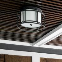 Two Light Flush Mount by Crystorama - Hulton Collection, Matte Black Finish - 9590-MK
