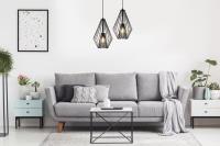 One Light Pendant by Z-Lite - Quintus Collection, Matte Black Finish - 442MP12-MB
