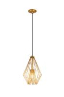 One Light Pendant by Z-Lite - Quintus Collection, Metallic Gold Finish - 442MP12-MG