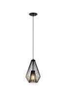 One Light Pendant by Z-Lite - Quintus Collection, Matte Black Finish - 442MP-MB