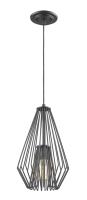 One Light Pendant by Z-Lite - Quintus Collection, Matte Black Finish - 442MP-MB