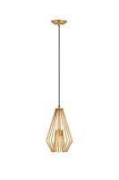 One Light Pendant by Z-Lite - Quintus Collection, Metallic Gold Finish - 442MP-MG