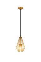 One Light Pendant by Z-Lite - Quintus Collection, Metallic Gold Finish - 442MP-MG