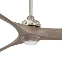 60"Ceiling Fan by Minka Aire - Aviation Led Collection, Brushed Nickel Finish - F853L-BN/AMP