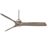 60"Ceiling Fan by Minka Aire - Aviation Led Collection, Brushed Nickel Finish - F853L-BN/AMP