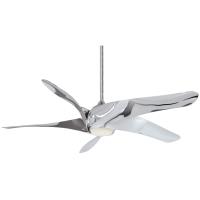 62"Ceiling Fan by Minka Aire - Artemis XL5 LED Collection, Liquid Nickel Finish - F905L-LN