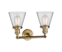 Two Light Bath Vanity by Innovations - Franklin Restoration Collection, Brushed Brass Finish - 208-BB-G62