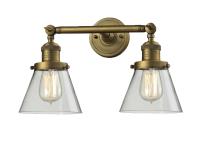 Two Light Bath Vanity by Innovations - Franklin Restoration Collection, Brushed Brass Finish - 208-BB-G62