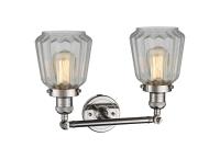 Two Light Bath Vanity by Innovations - Franklin Restoration Collection, Polished Nickel Finish - 208-PN-G142
