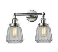 Two Light Bath Vanity by Innovations - Franklin Restoration Collection, Polished Nickel Finish - 208-PN-G142