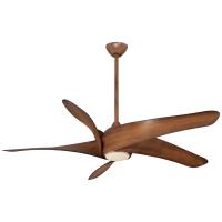 62"Ceiling Fan by Minka Aire - Artemis XL5 LED Collection, Distressed Koa Finish - F905L-DK