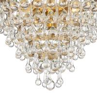 Three Light Mini Chandelier by Crystorama - Calypso Collection, Vibrant Gold Finish - 130-VG