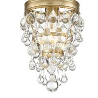 One Light Mini Chandelier by Crystorama - Calypso Collection, Vibrant Gold Finish - 131-VG