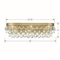 Six Light Bathroom Vanity by Crystorama - Calypso Collection, Vibrant Gold Finish - 133-VG
