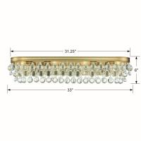 Eight Light Bathroom Vanity by Crystorama - Calypso Collection, Vibrant Gold Finish - 134-VG