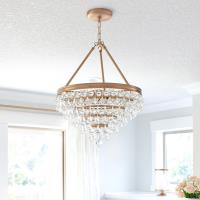 Six Light Chandelier by Crystorama - Calypso Collection, Vibrant Gold Finish - 136-VG