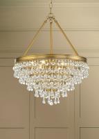 Six Light Chandelier by Crystorama - Calypso Collection, Vibrant Gold Finish - 136-VG