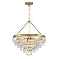 Eight Light Chandelier by Crystorama - Calypso Collection, Vibrant Gold Finish - 137-VG