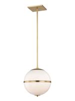 One Light Chandelier by Crystorama - Truax Collection, Aged Brass Finish - 2112-AG