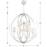 Eight Light Chandelier by Crystorama - Sylvan Collection, Polished Nickel Finish - 2246-PN