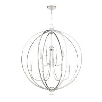 Eight Light Chandelier by Crystorama - Sylvan Collection, Polished Nickel Finish - 2246-PN_NOSHADE