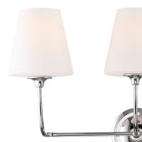 Three Light Bathroom Vanity by Crystorama - Sylvan Collection, Polished Chrome Finish - 2443-OP-CH