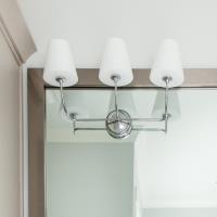 Three Light Bathroom Vanity by Crystorama - Sylvan Collection, Polished Chrome Finish - 2443-OP-CH