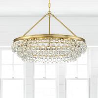 Six Light Chandelier by Crystorama - Calypso Collection, Vibrant Gold Finish - 275-VG