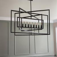 Nine Light Chandelier by Crystorama - Capri Collection, Raw Steel Finish - 337-RS