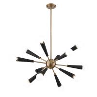 12 Light Chandelier by Crystorama - Zodiac Collection, Aged Brass Finish - 3812-AG
