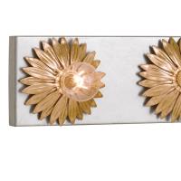 Three Light Bathroom Vanity by Crystorama - Broche Collection, Antique Gold + Antique Silver Finish - 503-GA-SA