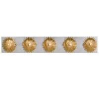 Five Light Bathroom Vanity by Crystorama - Broche Collection, Antique Gold + Antique Silver Finish - 508-GA-SA