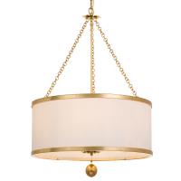 Six Light Chandelier by Crystorama - Broche Collection, Antique Gold Finish - 518-GA
