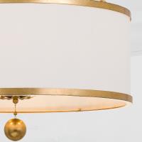 Six Light Chandelier by Crystorama - Broche Collection, Antique Gold Finish - 518-GA