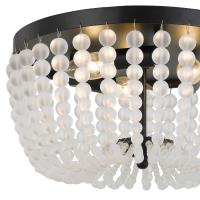 Three Light Flush Mount by Crystorama - Rylee Collection, Matte Black Finish - 600-MK