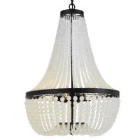 Six Light Chandelier by Crystorama - Rylee Collection, Matte Black Finish - 608-MK