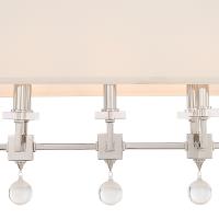 Eight Light Chandelier by Crystorama - Paxton Collection, Polished Nickel Finish - 8109-PN