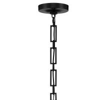Six Light Chandelier by Crystorama - Alston Collection, Matte Black + White Finish - 8686-MK-WH