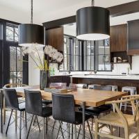Six Light Chandelier by Crystorama - Alston Collection, Matte Black + White Finish - 8686-MK-WH