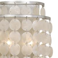 Two Light Wall Sconce by Crystorama - Brielle Collection, Antique Silver Finish - BRI-3002-SA