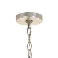 Six Light Chandelier by Crystorama - Brielle Collection, Antique Silver Finish - BRI-3006-SA
