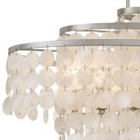 Six Light Chandelier by Crystorama - Brielle Collection, Antique Silver Finish - BRI-3009-SA