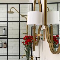 One Light Wall Sconce by Crystorama - Clifton Collection, Aged Brass Finish - CLI-231-AG