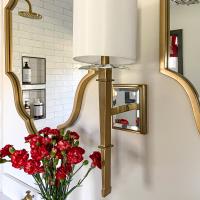 One Light Wall Sconce by Crystorama - Clifton Collection, Aged Brass Finish - CLI-231-AG